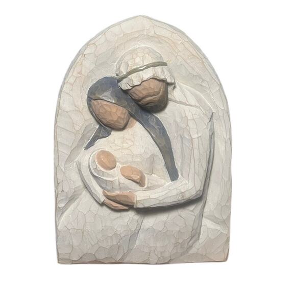 Willow Tree Vintage 2002 Holy Family A Child is Born Plaque/Ornament - Picture 3 of 4